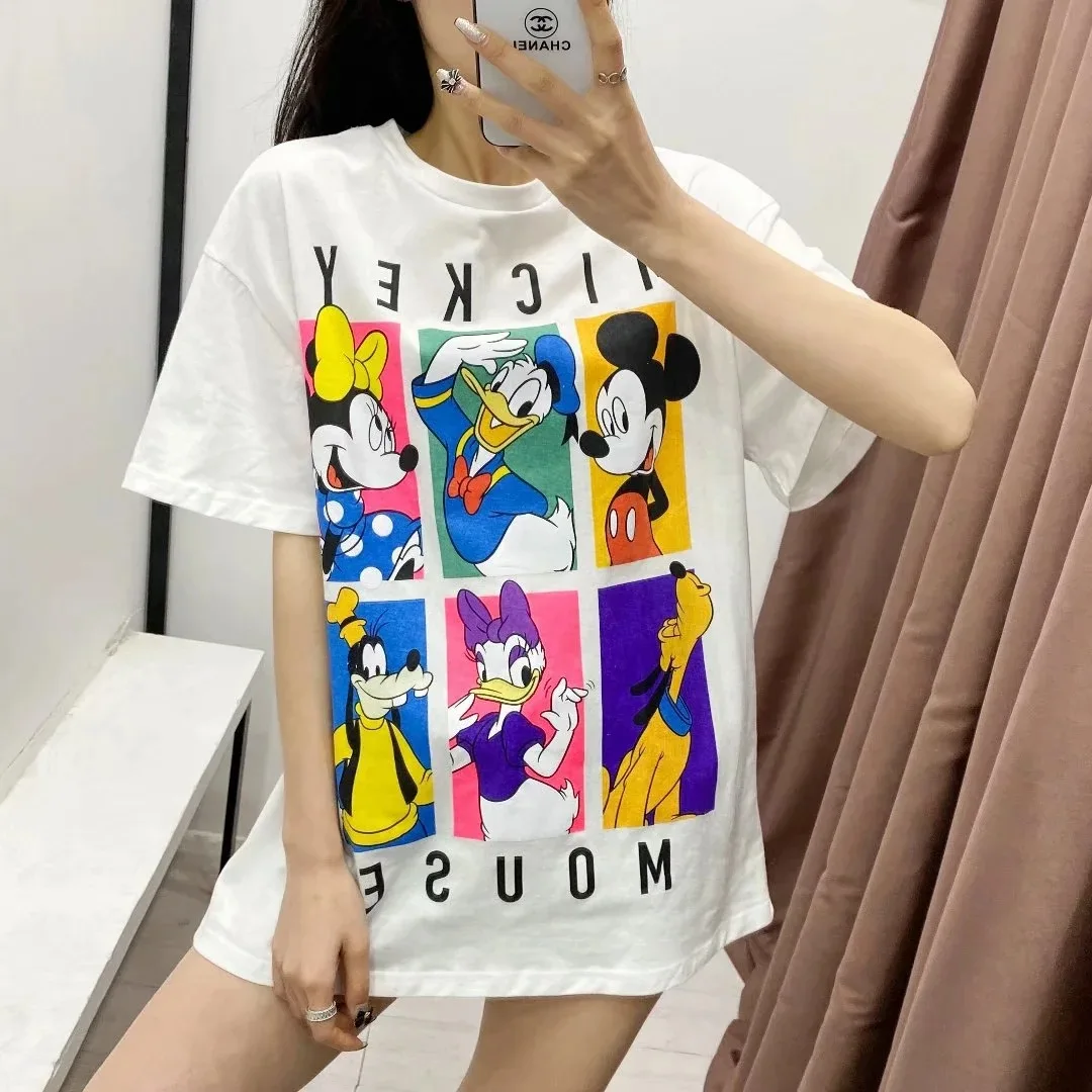 Disney Mickey Mouse Woman Tshirts Summer New Minnie Tops Fashion Leisure Wild Printed T-shirt Graphic Tees Women Kawaii Clothes
Disney Mickey Mouse Woman Tshirts Summer New Minnie Tops Fashion Leisure Wild Printed T-shirt Graphic Tees Women Kawaii Clothes