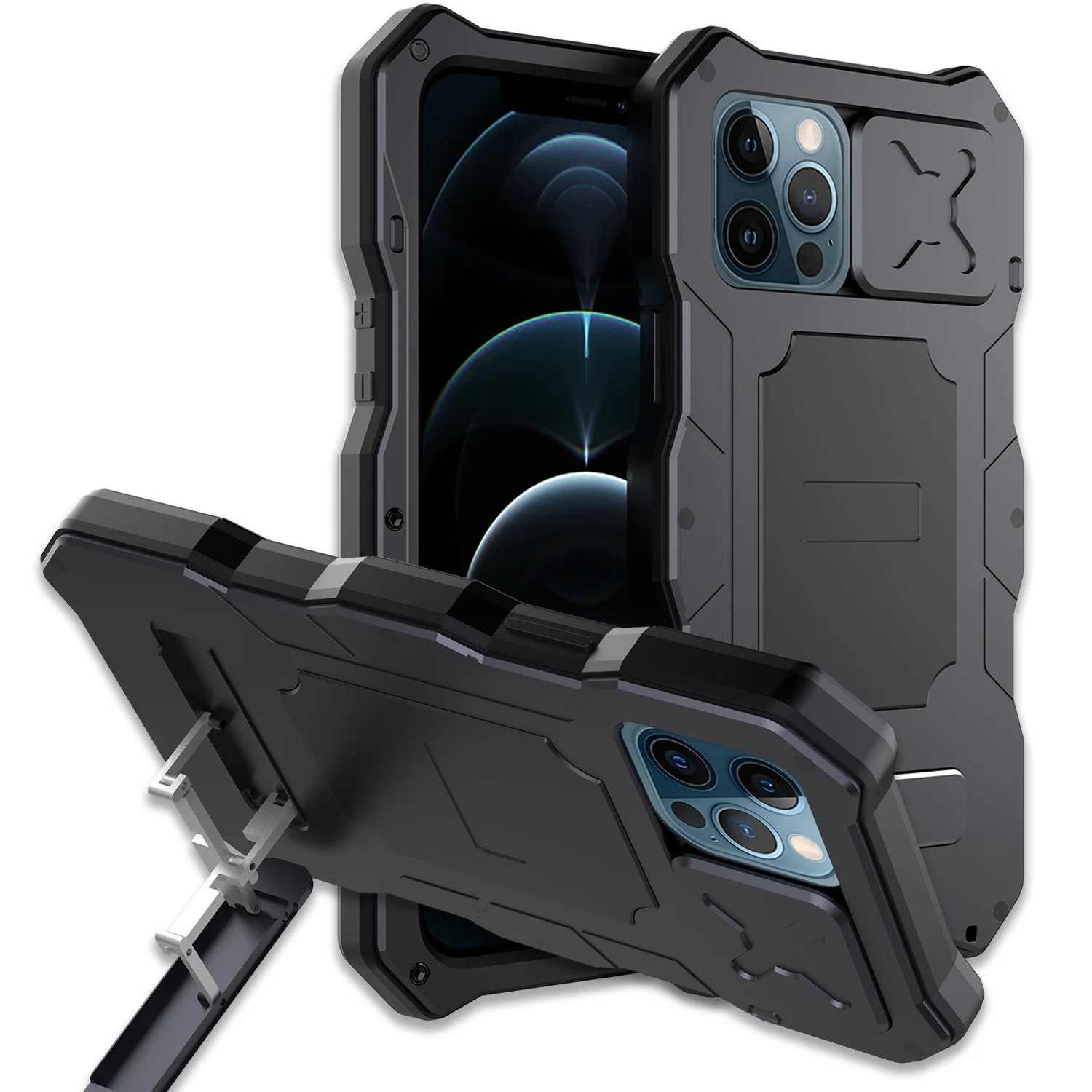 Армированный чехол ZSHOW для iPhone 13 Pro Max 12 12 Pro 12 Pro Max, металлический чехол, сверхпрочный полноразмерный противоударный чехол с защитой от падени...
Армированный чехол ZSHOW для iPhone 13 Pro Max 12 12 Pro 12 Pro Max, металлический чехол, сверхпрочный полноразмерный противоударный чехол с защитой от падени...