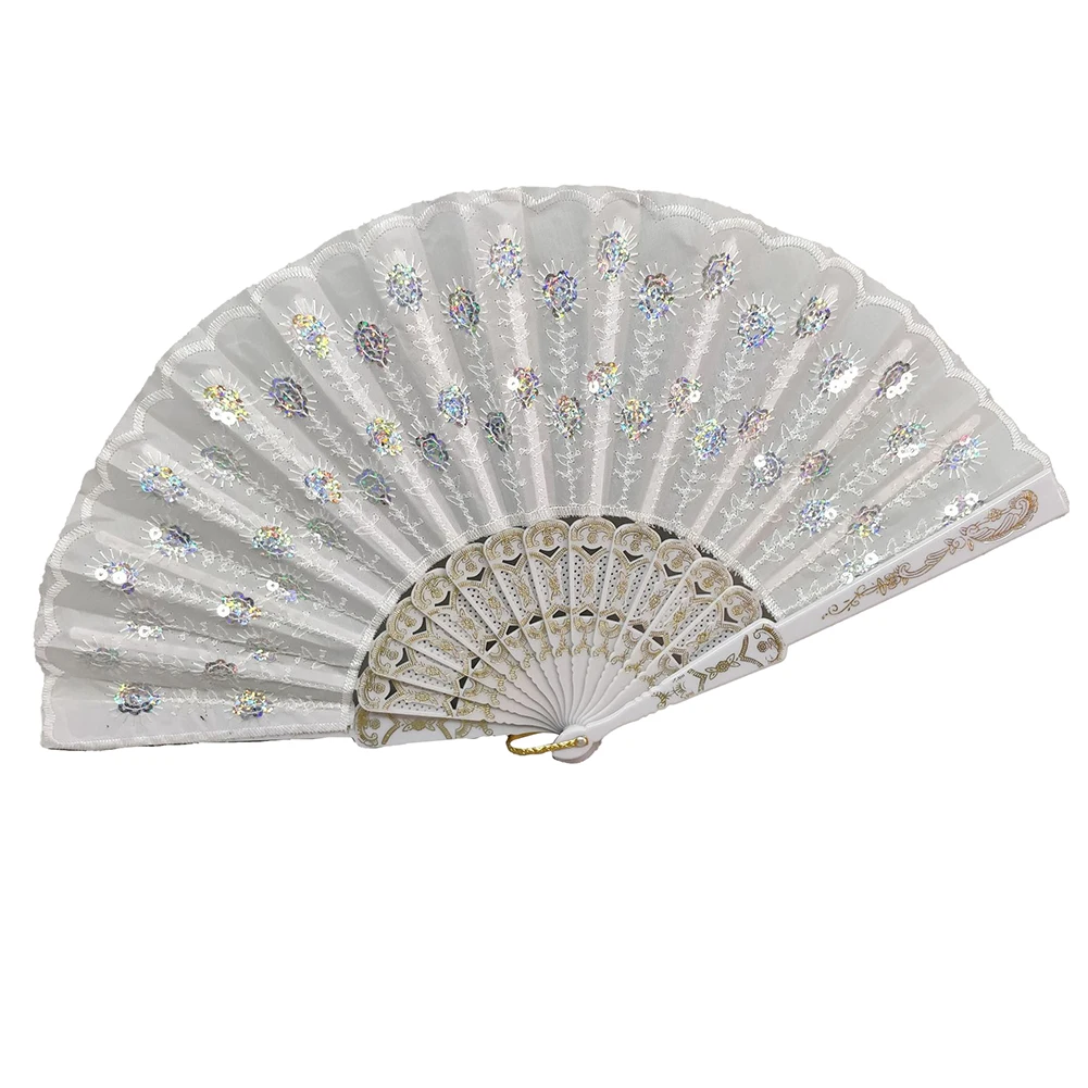 New Chinese Hand Held Fan Silk Folding Spanish Style Fans Colorful Embroidered Sequin Flower Fan for Dance Party Wedding Prom
New Chinese Hand Held Fan Silk Folding Spanish Style Fans Colorful Embroidered Sequin Flower Fan for Dance Party Wedding Prom