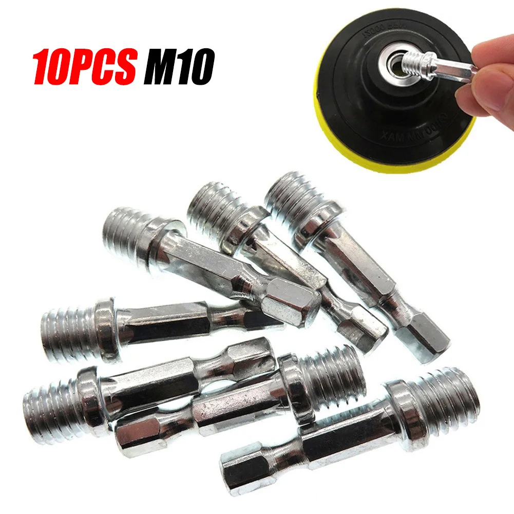 10pcs 1/4inch Hex Shank Connecting Rod Adapter Drill Chuck Converter M10 Polishing Disc Connection Connector Tools
10pcs 1/4inch Hex Shank Connecting Rod Adapter Drill Chuck Converter M10 Polishing Disc Connection Connector Tools