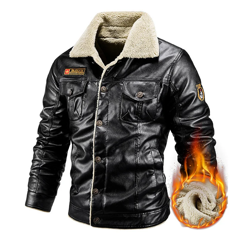 Winter Mens Vintage Motorcycle Casual PU Leather Jacket Plus Fleece Warm Fashion Men New Overcoat Chaqueta De Hombre
Winter Mens Vintage Motorcycle Casual PU Leather Jacket Plus Fleece Warm Fashion Men New Overcoat Chaqueta De Hombre
