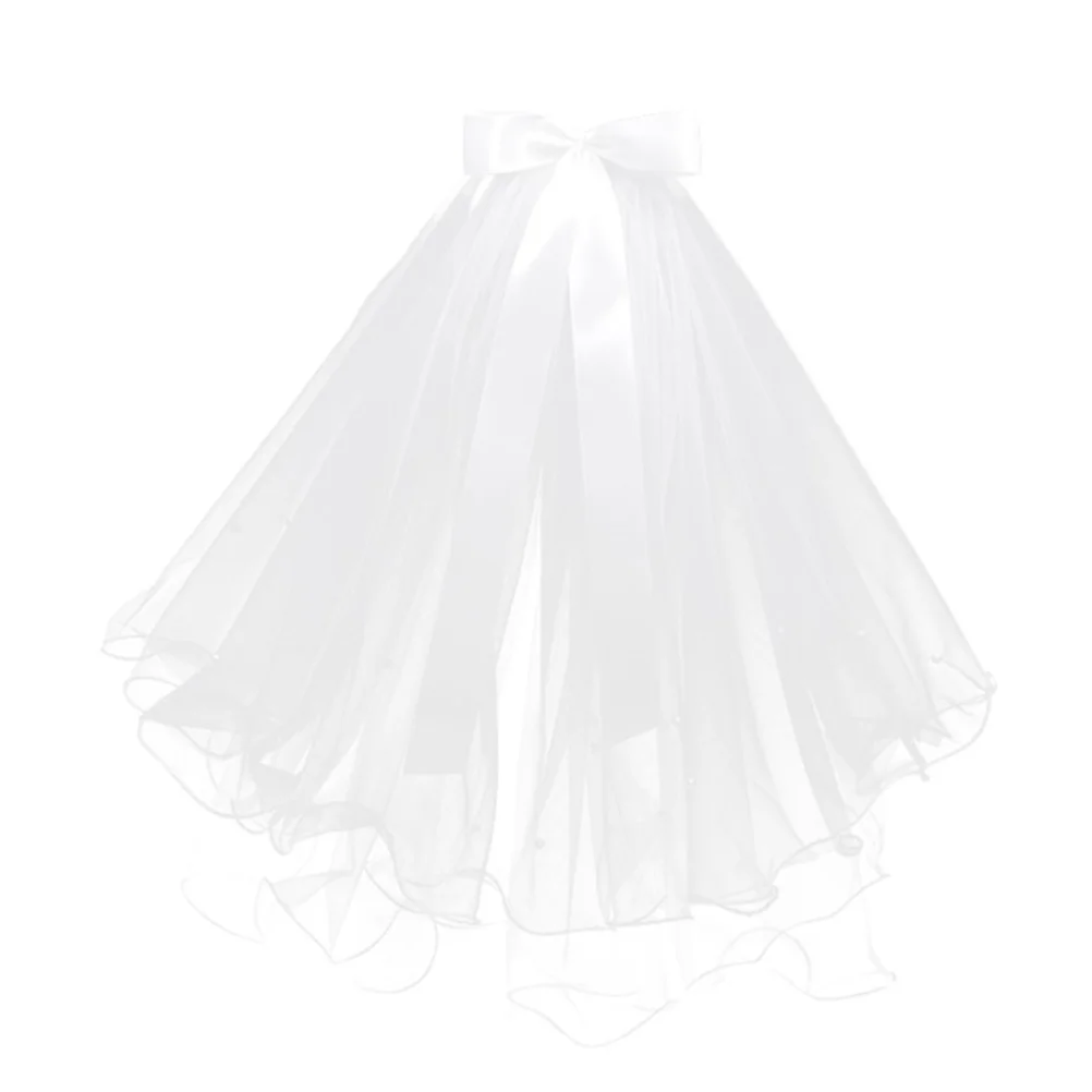 

Glowing Glitter Veil Wedding Tiara Decor Bow Tie Bride Girls Soft Yarn Hair Accessories Bridal Gadgets