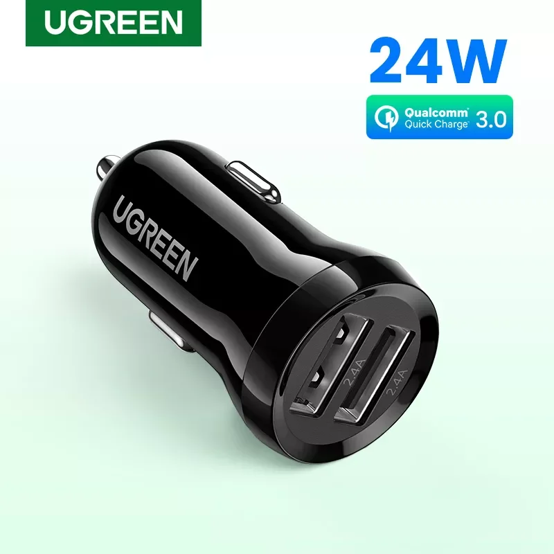 Ugreen Mini USB Car Charger For Mobile Phone Tablet GPS 4.8A Fast Charger Car-Charger Dual USB Car Phone Charger Adapter in Car
Ugreen Mini USB Car Charger For Mobile Phone Tablet GPS 4.8A Fast Charger Car-Charger Dual USB Car Phone Charger Adapter in Car