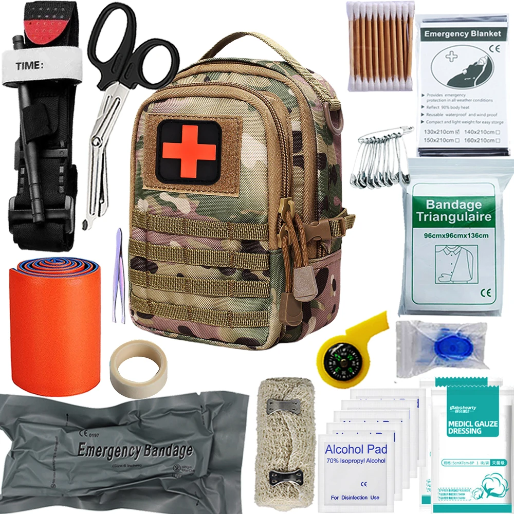 

Аптечка первой помощи, медицинский пакет, аварийный жгут, снаряжение для выживания и оборудование с Molle, Для Путешествий, Походов