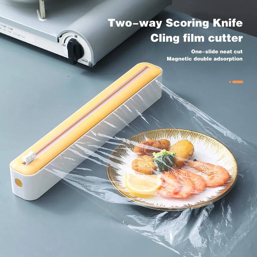 Reusable Food Wrap Cutter Cling Film Cutter Plastic Wrap Dispenser with Slide Cutter Refillable Foil Film Dispenser BPA Free
Reusable Food Wrap Cutter Cling Film Cutter Plastic Wrap Dispenser with Slide Cutter Refillable Foil Film Dispenser BPA Free