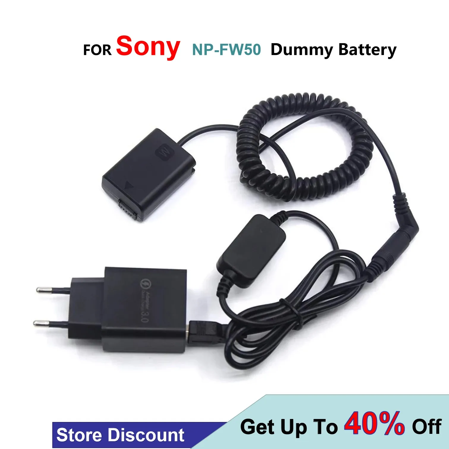 NP-FW50 Dummy Battery + USB Cable + QC3.0 USB Charger For Sony A7S2 A7S A7 II A7R A7RII a7m2 A6000 A6300 A6500 A7000 ZV-E10
NP-FW50 Dummy Battery + USB Cable + QC3.0 USB Charger For Sony A7S2 A7S A7 II A7R A7RII a7m2 A6000 A6300 A6500 A7000 ZV-E10