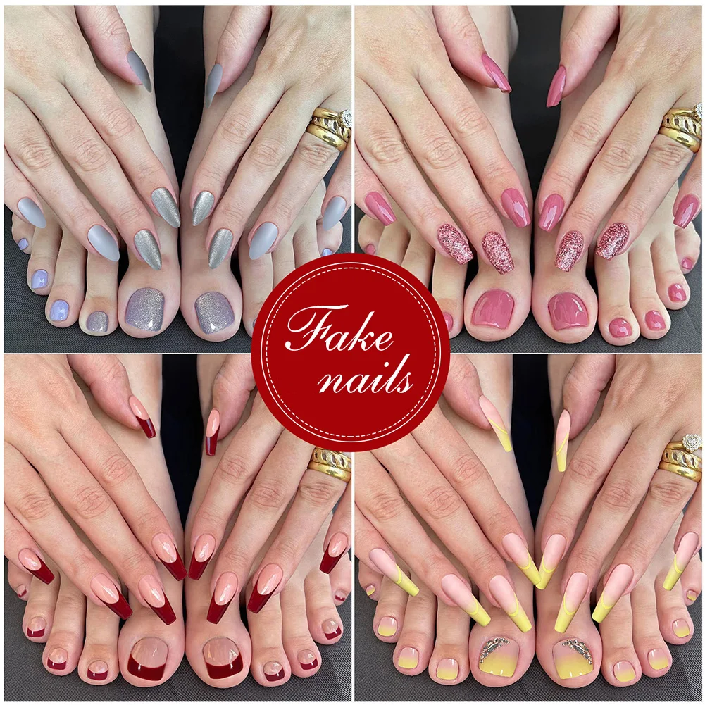 48pcs Reusable Fake Nail Tips Set for Fingernail Toenail Press on False Nails Full Coverage Fashion Manicure Nails Set
48pcs Reusable Fake Nail Tips Set for Fingernail Toenail Press on False Nails Full Coverage Fashion Manicure Nails Set