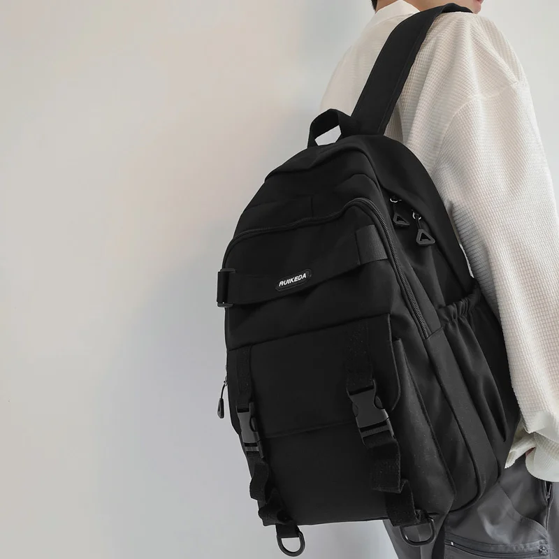 Unisex Waterproof Nylon Backpack Men Solid Color Large Capacity Travel Bag High Quality Buckle Women Schoolbag Kawaii Bookbag
Unisex Waterproof Nylon Backpack Men Solid Color Large Capacity Travel Bag High Quality Buckle Women Schoolbag Kawaii Bookbag