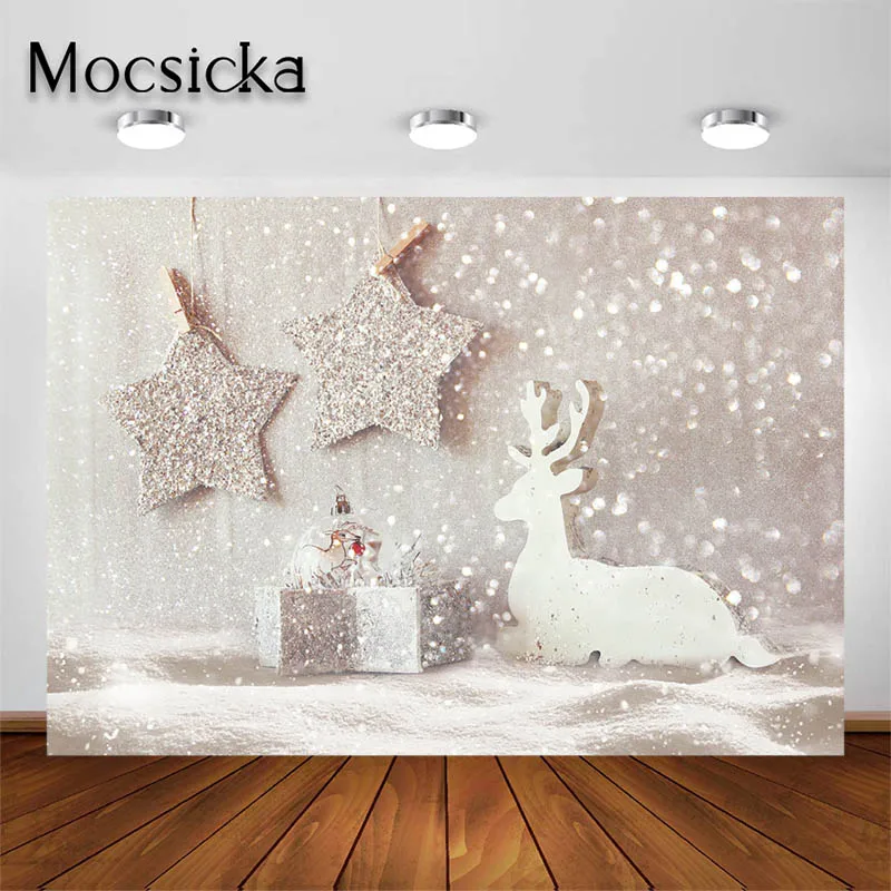 Mocsicka Счастливого Рождества фон для портрета Снежинка Лось фон Серебряный Сияющий Рождество Фотофон Декор реквизит для студии
Mocsicka Счастливого Рождества фон для портрета Снежинка Лось фон Серебряный Сияющий Рождество Фотофон Декор реквизит для студии