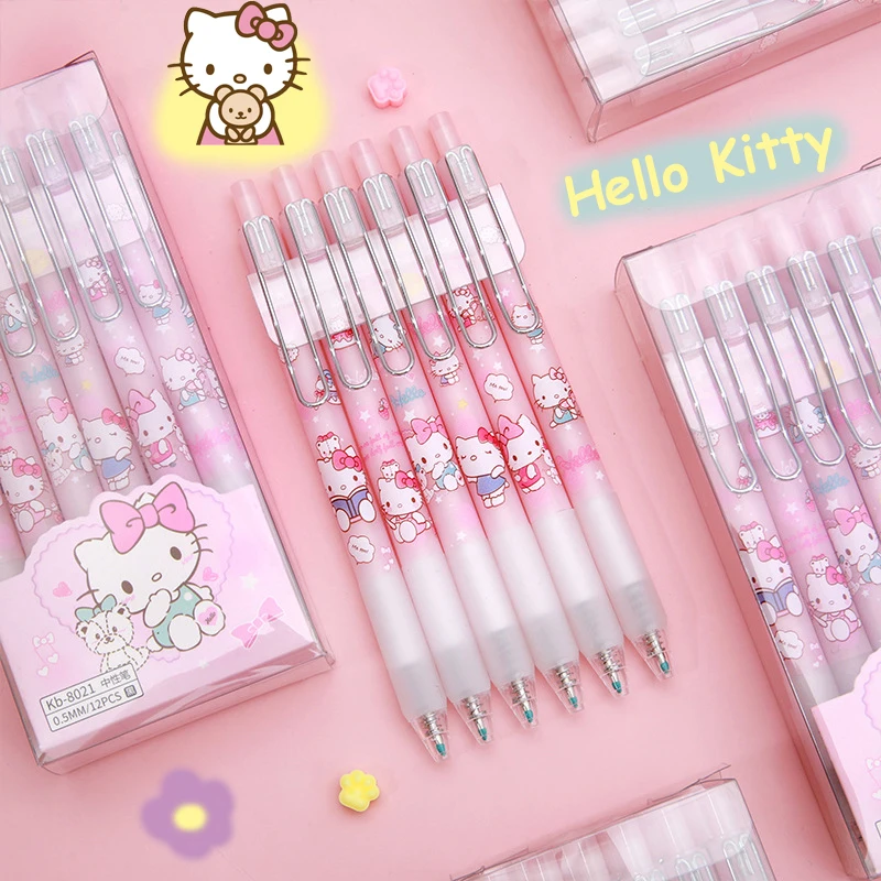 24pcs Sanrio Kawaii Hello Kitty Gel Pen Student Stationery Cartoon 0.5mm Press Gel Pen Writing Exam Pen Office Supplies Prizes
24pcs Sanrio Kawaii Hello Kitty Gel Pen Student Stationery Cartoon 0.5mm Press Gel Pen Writing Exam Pen Office Supplies Prizes