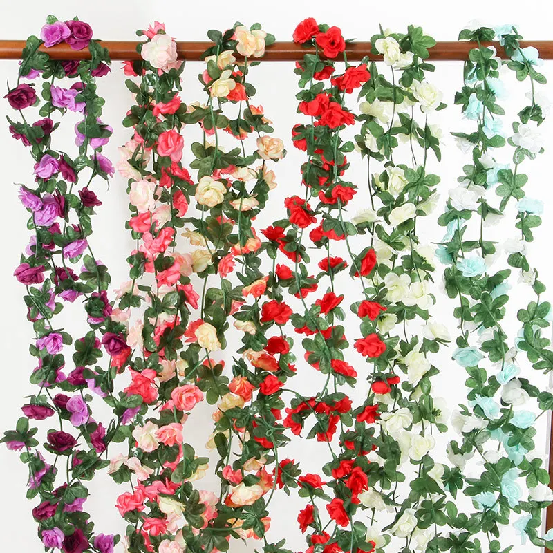 Artificial Flower Vines 45 Roses DIY Wedding Furniture Decoration Fake Flowers Home Room Decoration Wall Hang Wreath Fake Plant
Artificial Flower Vines 45 Roses DIY Wedding Furniture Decoration Fake Flowers Home Room Decoration Wall Hang Wreath Fake Plant