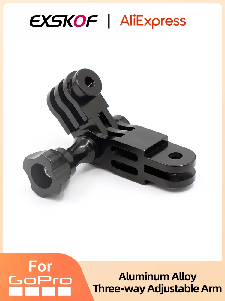 

Action Camera Aluminum Alloy Three-way Adjustable Arm Mounting Bracket GoPro Accessories For GoPro Hero 12 11 10 9 SJCAM AKASO