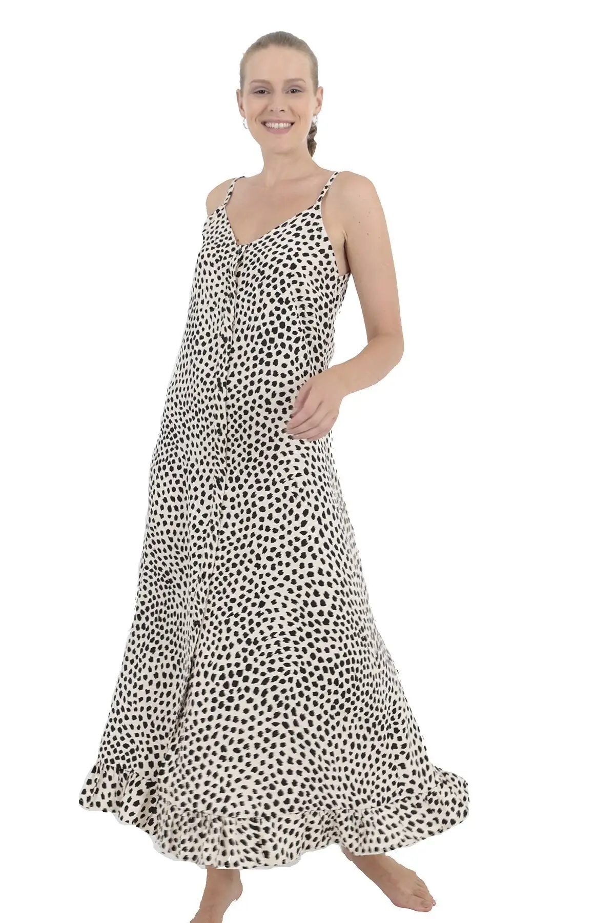 Платье-макси с цветочным принтом, хлопок, полиэстер, эластан
Платье-макси с цветочным принтом, хлопок, полиэстер, эластан