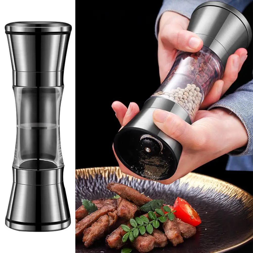 1PCS Salt And Pepper Grinder Refillable Stainless Steel Shakers With Adjustable Coarse Mills Portable spice jar containers
1PCS Salt And Pepper Grinder Refillable Stainless Steel Shakers With Adjustable Coarse Mills Portable spice jar containers