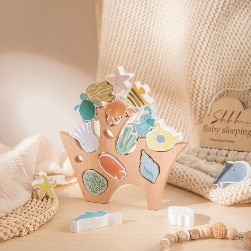 Baby Wooden Montessori Education Toys Children Ocean Animal Turtles Starfish Stacking Blocks Cognition Puzzle Toy For Kids Gift
Baby Wooden Montessori Education Toys Children Ocean Animal Turtles Starfish Stacking Blocks Cognition Puzzle Toy For Kids Gift