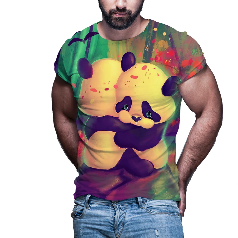 Футболка мужская оверсайз с рисунком панды, в стиле панк 
Футболка мужская оверсайз с рисунком панды, в стиле панк