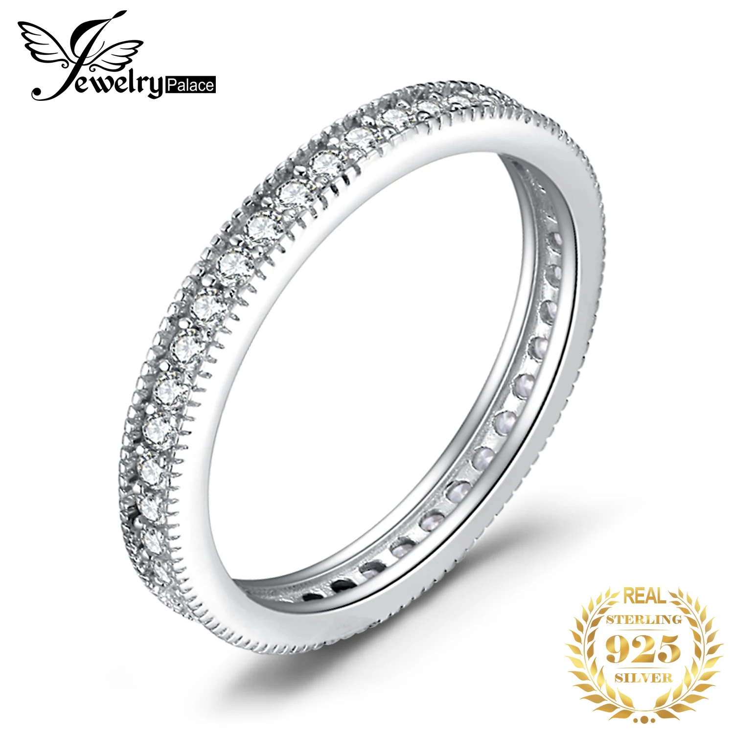 JewelryPalace Moissanite D Color Eternity 0.6ct 925 Sterling Silver Wedding Engagement Ring for Woman Yellow Rose Gold Plated
JewelryPalace Moissanite D Color Eternity 0.6ct 925 Sterling Silver Wedding Engagement Ring for Woman Yellow Rose Gold Plated