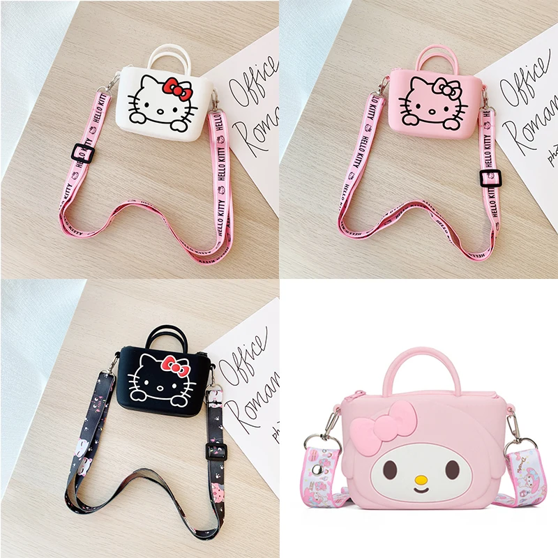 Kawaii Hello Kitty Kuromi Childrens Bag Cartoon Cute Diagonal Cross Portable Small Square Bag Soft Silicone Zero Wallet Fashion 
Kawaii Hello Kitty Kuromi Childrens Bag Cartoon Cute Diagonal Cross Portable Small Square Bag Soft Silicone Zero Wallet Fashion