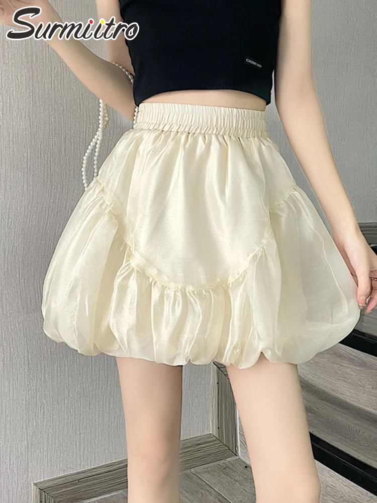 SURMIITRO 2022 Summer Korean Fashion White Black Mini Tutu Pleated Skirt Women High Elasic Waist A Line Short Skirt Female
SURMIITRO 2022 Summer Korean Fashion White Black Mini Tutu Pleated Skirt Women High Elasic Waist A Line Short Skirt Female