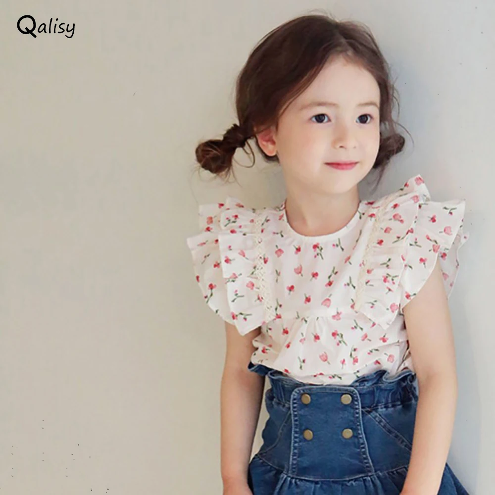 Girls Floral Blouse T-shirt New Summer Short Sleeves With Lapels T-shirt For Kids Children Clothing Korean Style Baby Clothes
Girls Floral Blouse T-shirt New Summer Short Sleeves With Lapels T-shirt For Kids Children Clothing Korean Style Baby Clothes