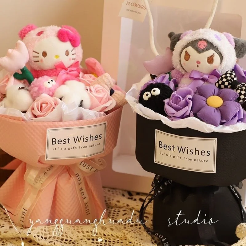Kawaii Sanrio Kuromi Hello Kitty мой мелодический букет мультяшная трехмерная Плюшевая Кукла милый Декор для комнаты игрушки для детей
Kawaii Sanrio Kuromi Hello Kitty мой мелодический букет мультяшная трехмерная Плюшевая Кукла милый Декор для комнаты игрушки для детей