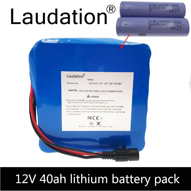 Laudation 12v 40ah Lithium Ion Battery 18650 3S 12P High Capacity High Quality Lithium Battery Pack 11.1V 12.6V With 40 A B M S
Laudation 12v 40ah Lithium Ion Battery 18650 3S 12P High Capacity High Quality Lithium Battery Pack 11.1V 12.6V With 40 A B M S