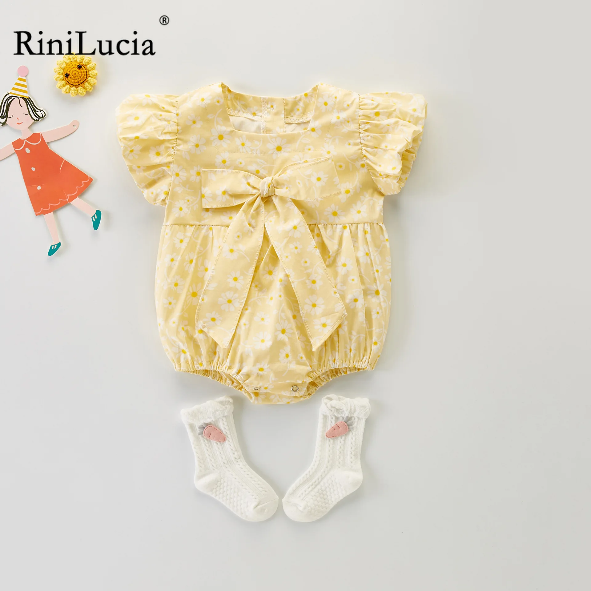 RiniLucia Summer 0-24M Infant Baby Girls Jumpsuit Baby Girl Bodysuits Bow Cotton Sleeveless Lace Stitching Toddler Baby Romper
RiniLucia Summer 0-24M Infant Baby Girls Jumpsuit Baby Girl Bodysuits Bow Cotton Sleeveless Lace Stitching Toddler Baby Romper