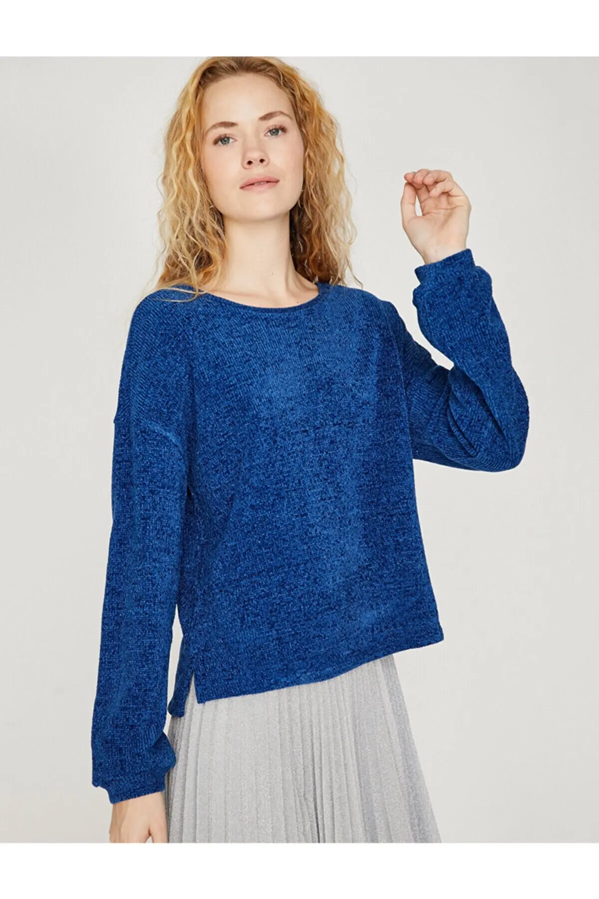 Female Blue Boat Collar Sweater Traf Sweater Pullover Pullover Sweatshirt for Women 4100625 
Female Blue Boat Collar Sweater Traf Sweater Pullover Pullover Sweatshirt for Women 4100625