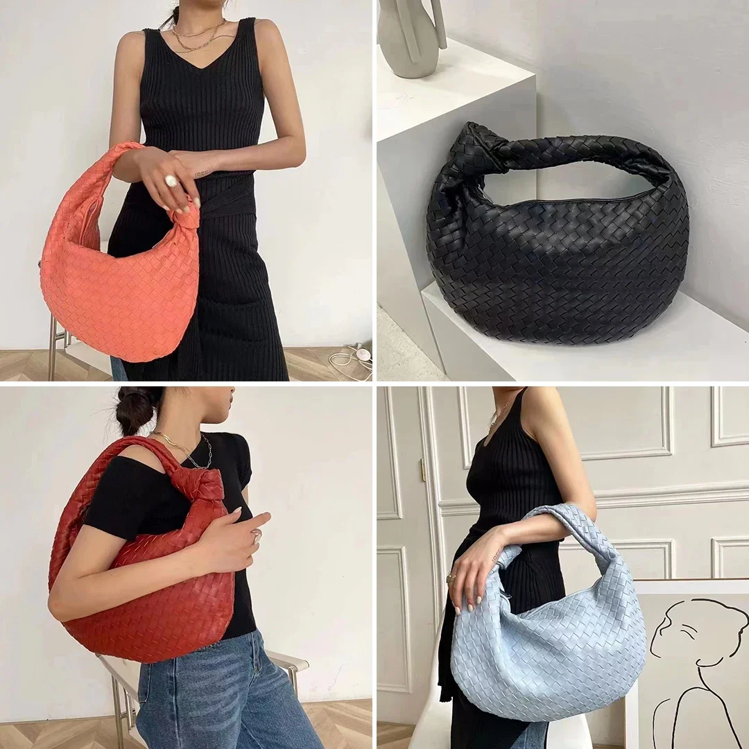 Women's Woven Genuine Leather Large Big Bag Luxury Design Knitted Handbag Handbag Shoulder Underarm Bag Women's Tote Kink Bag
Women's Woven Genuine Leather Large Big Bag Luxury Design Knitted Handbag Handbag Shoulder Underarm Bag Women's Tote Kink Bag
