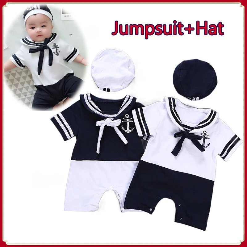 Infant Sailor Costume for Baby Boy Girl Navy Jumpsuit with Hat Baby Boy 0 12 Months 1st Birthday Party Newborn Photoshoot Outift
Infant Sailor Costume for Baby Boy Girl Navy Jumpsuit with Hat Baby Boy 0 12 Months 1st Birthday Party Newborn Photoshoot Outift