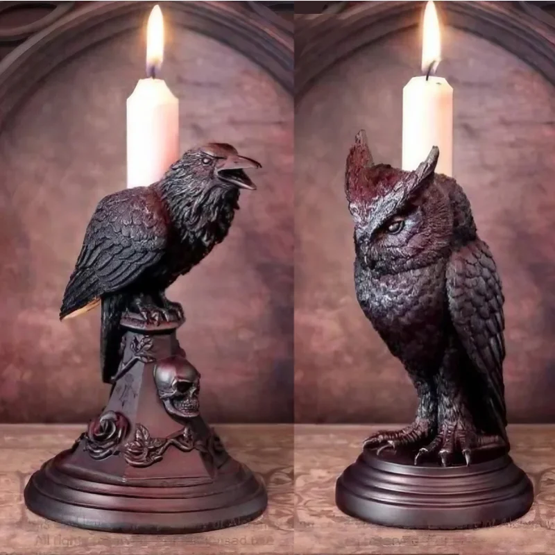 Owl Halloween Candlestick Crow Desk Candle Holder Decoration Resin Home Decor Office Accessories
Owl Halloween Candlestick Crow Desk Candle Holder Decoration Resin Home Decor Office Accessories