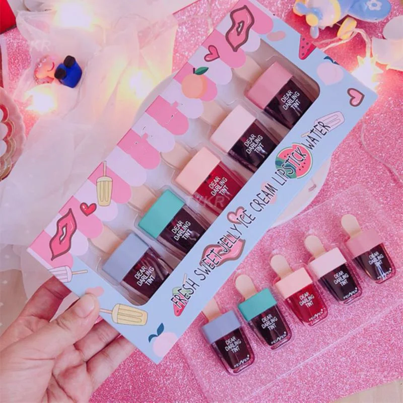 5pcs/lot Ice Cream Lip Tattoo Fruit Glasting Water Lip Gloss Lasting Waterproof Lip Colour Makeup Cosmetics TSLM1
5pcs/lot Ice Cream Lip Tattoo Fruit Glasting Water Lip Gloss Lasting Waterproof Lip Colour Makeup Cosmetics TSLM1