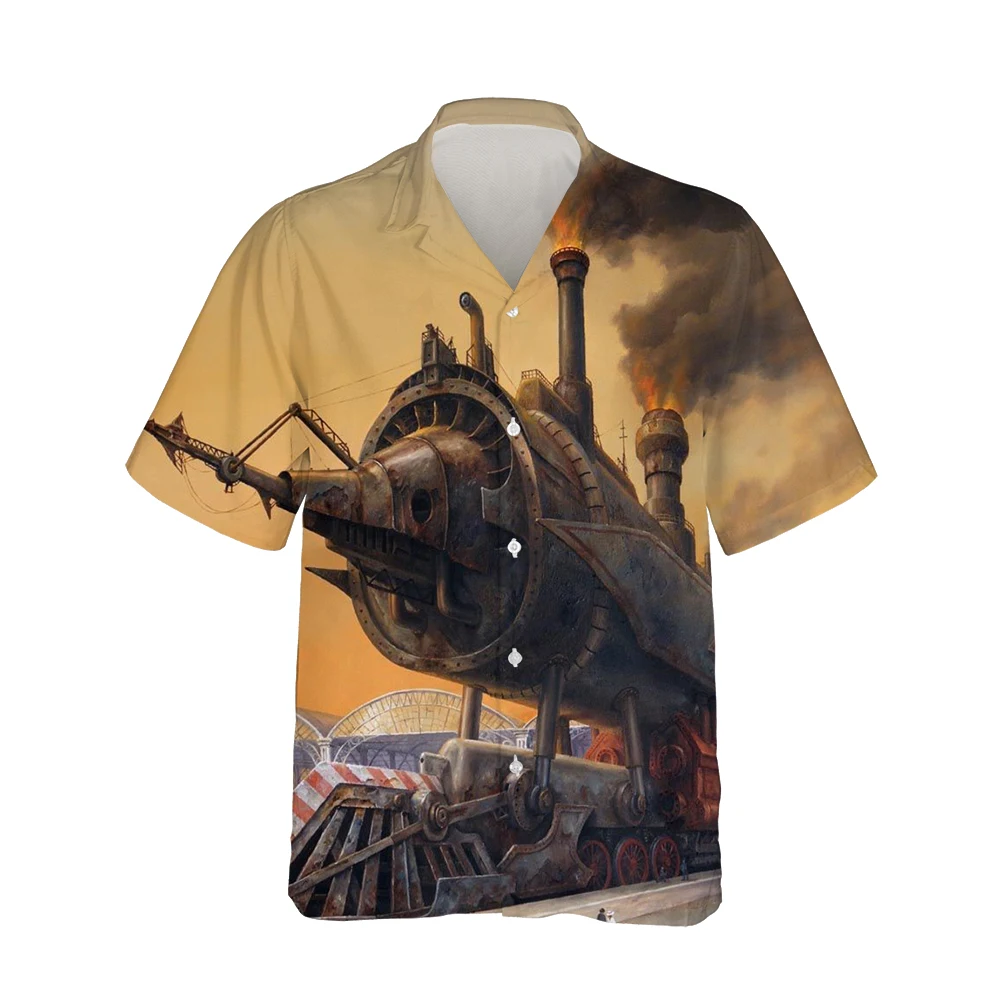 Jumeast New 3d Steampunk Railway Train Printed Mens Hawaiian Shirt Short Sleeve Vintage Fashion Shirts for Men Loose Streetwear
Jumeast New 3d Steampunk Railway Train Printed Mens Hawaiian Shirt Short Sleeve Vintage Fashion Shirts for Men Loose Streetwear
