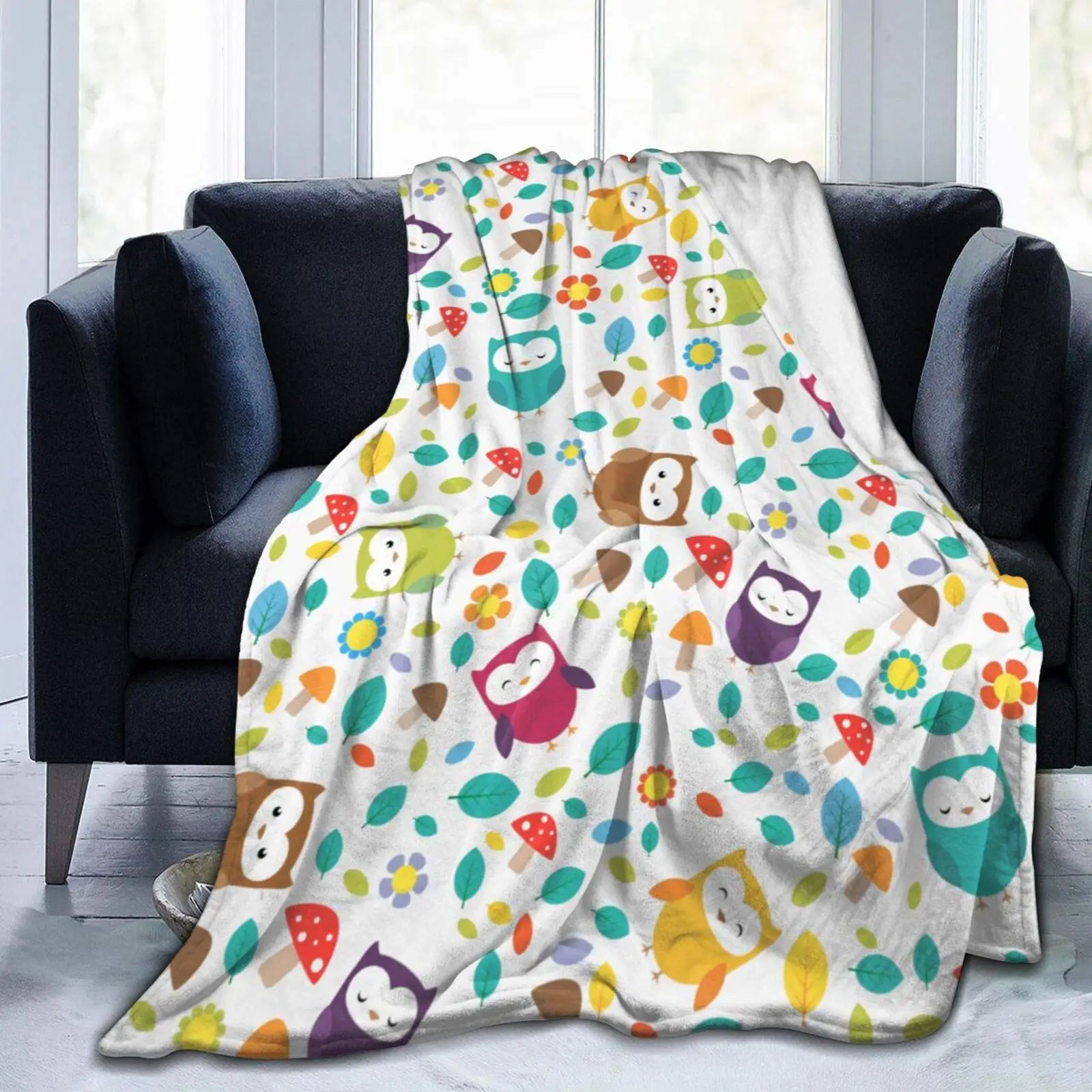 Owl Fleece Blanket Flannel Throw Lightweight Cozy Couch Bed Soft and Warm Plush Quilt 120x150cm for Teens
Owl Fleece Blanket Flannel Throw Lightweight Cozy Couch Bed Soft and Warm Plush Quilt 120x150cm for Teens
