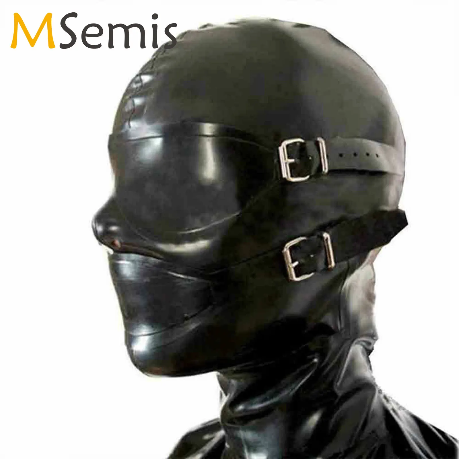 Unisex Latex Hood Mask Couple Game Buckled Blindfold Lockable Head Harness with Fake Male Genitals Mouth Gag Face Cover Mask
Unisex Latex Hood Mask Couple Game Buckled Blindfold Lockable Head Harness with Fake Male Genitals Mouth Gag Face Cover Mask