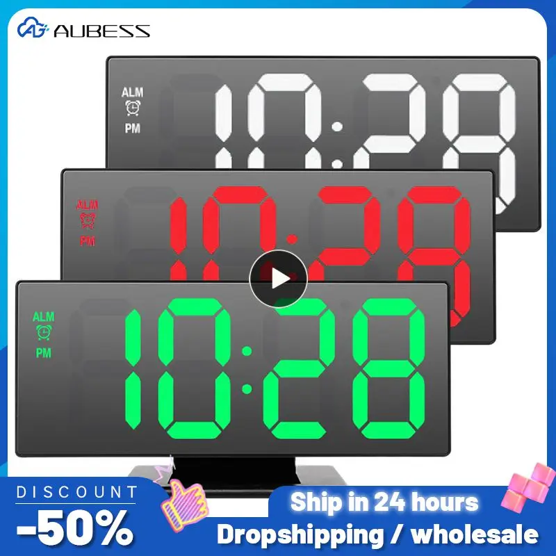 Table Clock Digital LED Alarm Clock Snooze Wake Up Light Electronic Large Time Temperature Display Smart Home Decoration Clock
Table Clock Digital LED Alarm Clock Snooze Wake Up Light Electronic Large Time Temperature Display Smart Home Decoration Clock