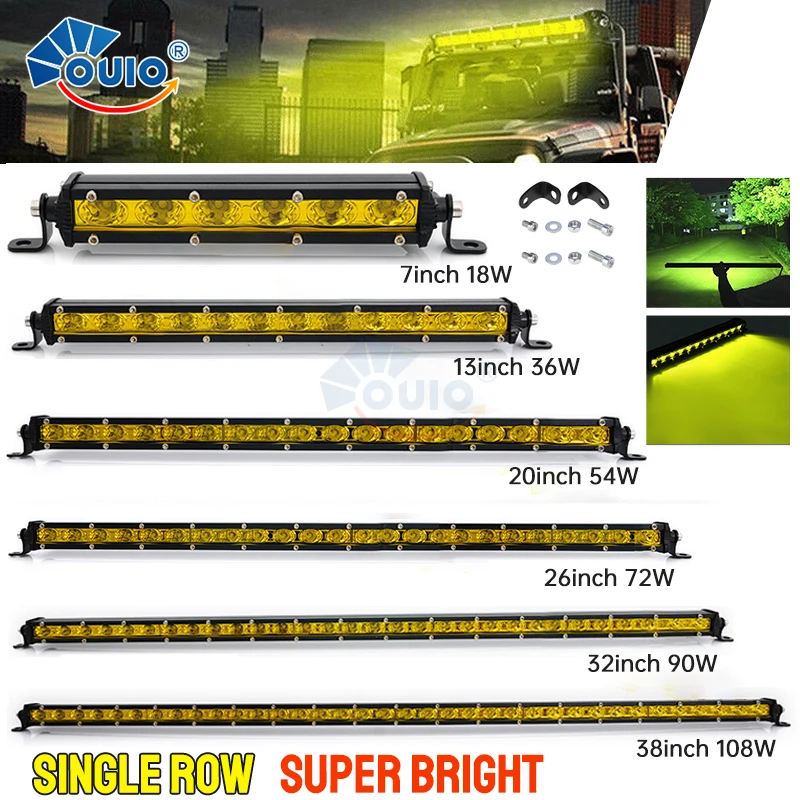 LIGHT 6D Slim Led Light Bar 12V 7"13" 20" 26" 32"Inch Spot Flood Combo For SUV 4X4 Off Road Lada Niva Yellow LED Work Light Lamp
LIGHT 6D Slim Led Light Bar 12V 7"13" 20" 26" 32"Inch Spot Flood Combo For SUV 4X4 Off Road Lada Niva Yellow LED Work Light Lamp