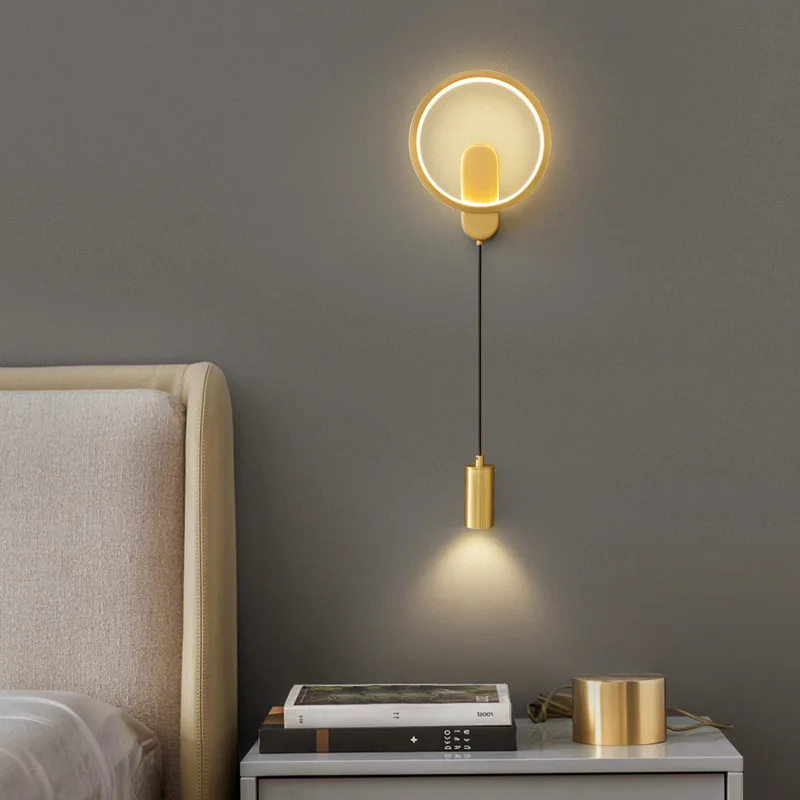 Modern Designer Ring Wall Lamp Lustre Copper Round Bedside Lamp Living Room Bedroom Dining Room Creative Sconce Decor Lighting
Modern Designer Ring Wall Lamp Lustre Copper Round Bedside Lamp Living Room Bedroom Dining Room Creative Sconce Decor Lighting