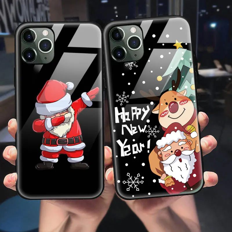 Christmas and New Year gift glass Phone Case For iPhone 14 Pro max 13 12 11 Pro Max 7 8 Plus XS XR Santa Claus elk Cover Fundas
Christmas and New Year gift glass Phone Case For iPhone 14 Pro max 13 12 11 Pro Max 7 8 Plus XS XR Santa Claus elk Cover Fundas
