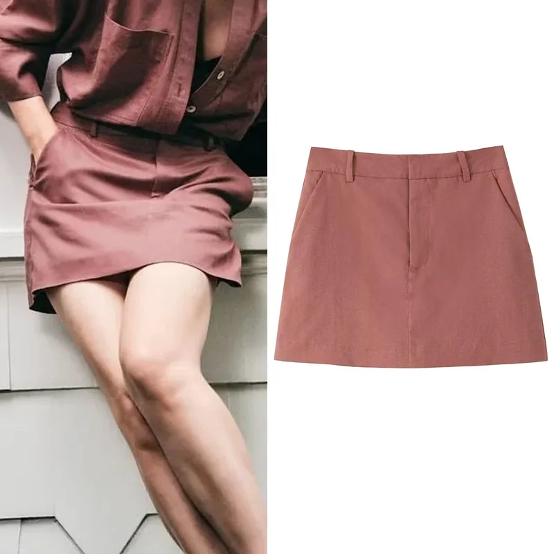 TRAF 2023 Woman High Waist Cargo Skort Fashion Vintage Belt Loops Pockets Skorts Women Clothes Pockets A-line Mini Skort Summer
TRAF 2023 Woman High Waist Cargo Skort Fashion Vintage Belt Loops Pockets Skorts Women Clothes Pockets A-line Mini Skort Summer