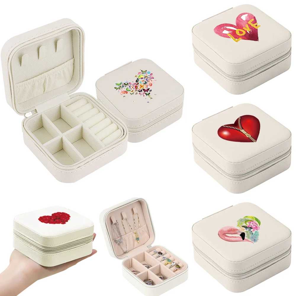 Travel Jewelry Zipper Case Boxes Mini Jewelry Organizer Display Love Printed Earrings Necklace Ring Portable Jewelry Box Storage
Travel Jewelry Zipper Case Boxes Mini Jewelry Organizer Display Love Printed Earrings Necklace Ring Portable Jewelry Box Storage