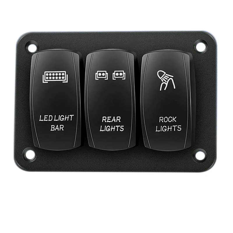 3 Gang Toggle Blue LED Light Rocker Switch Panel for Car Marine Boat Waterproof 12V
3 Gang Toggle Blue LED Light Rocker Switch Panel for Car Marine Boat Waterproof 12V