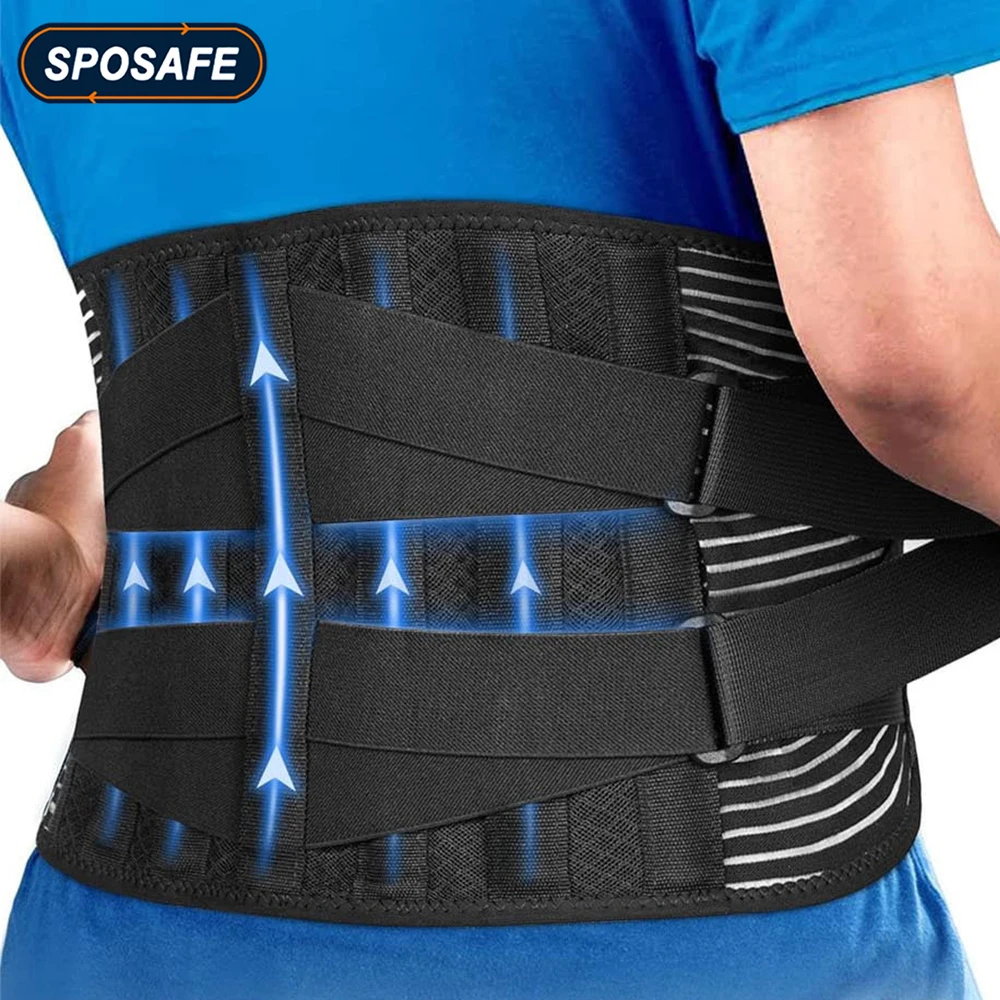 

Ортопедический бандаж для нижней части спины, дышащий пояс для поддержки поясницы для мужчин и женщин, противоскользящий, облегчение боли в тренажерном зале