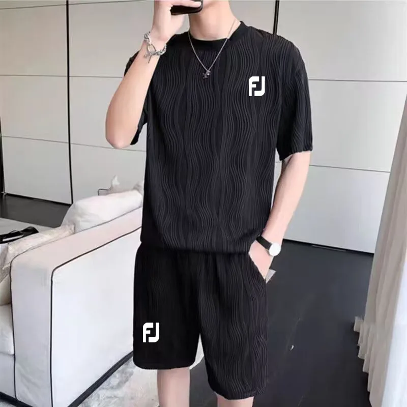 Summer Striped Men's Suit Korean Style High Street Casual Top Shorts Two Piece Set Mens Pants Fashions Men 2023 Men Clothing
Summer Striped Men's Suit Korean Style High Street Casual Top Shorts Two Piece Set Mens Pants Fashions Men 2023 Men Clothing