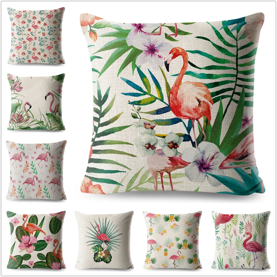 Cartoon Flamingos Pillowcase Decorative Tropical Palm Green Leaf Animals Printed Cushion Cover for Sofa Polyester Pillow Case
Cartoon Flamingos Pillowcase Decorative Tropical Palm Green Leaf Animals Printed Cushion Cover for Sofa Polyester Pillow Case