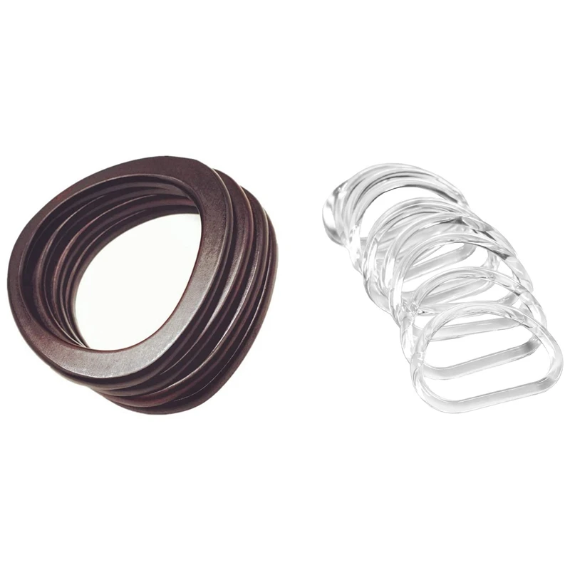 DOME 10Pcs Transparent Bag Handle Replacement D Shape Handbag Purse Handle & 4Pack Wooden Purse Handle D Shape Wooden Handles 
DOME 10Pcs Transparent Bag Handle Replacement D Shape Handbag Purse Handle & 4Pack Wooden Purse Handle D Shape Wooden Handles