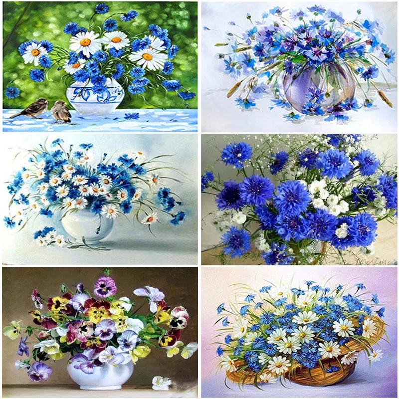 Flower DIY 5D Diamond Painting Full Round Square Diamond Embroidery Blue Cornflower Mosaic Cross Stitch Basket Rhinestones Decor
Flower DIY 5D Diamond Painting Full Round Square Diamond Embroidery Blue Cornflower Mosaic Cross Stitch Basket Rhinestones Decor