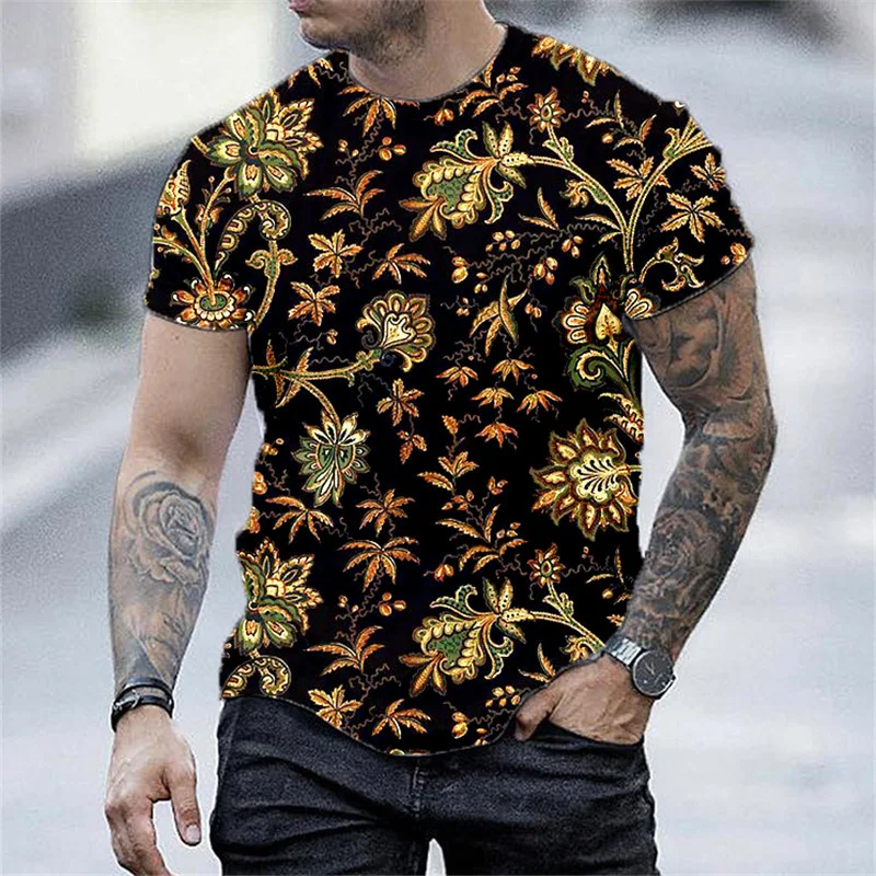 T Shirt for Men Summer New Men's T-shirt Oversized Short Sleeves Flower Pattern 3D Printing Plant Men's Clothing Retro Fashion
T Shirt for Men Summer New Men's T-shirt Oversized Short Sleeves Flower Pattern 3D Printing Plant Men's Clothing Retro Fashion