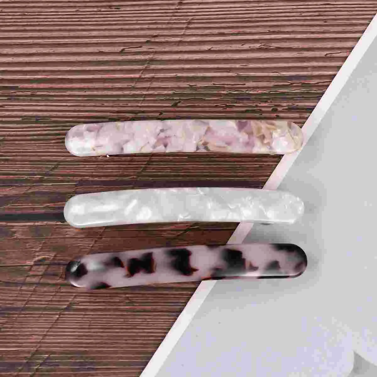3 Pcs Acetic Acid Hair Clip Bar Shaped Creative Clips Women Hairpins Make French Acetate Sheet Miss Claw
3 Pcs Acetic Acid Hair Clip Bar Shaped Creative Clips Women Hairpins Make French Acetate Sheet Miss Claw