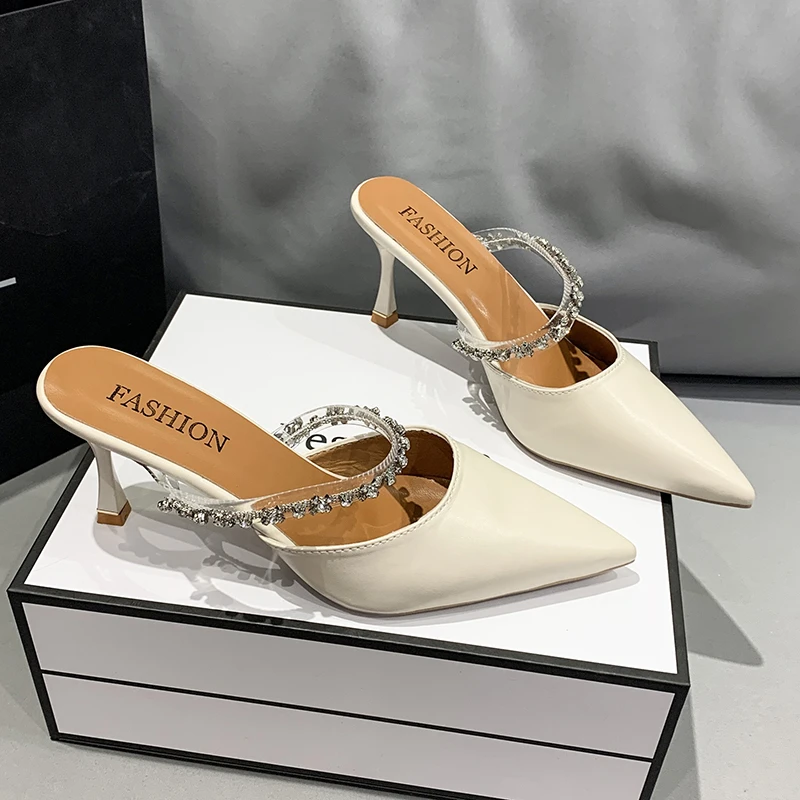 Sandal women summer 2022 new pointy white high-heeled shoes stiletto head half slippers fashion wear temperament sexy
Sandal women summer 2022 new pointy white high-heeled shoes stiletto head half slippers fashion wear temperament sexy